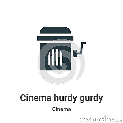 Cinema hurdy gurdy vector icon on white background. Flat vector cinema hurdy gurdy icon symbol sign from modern cinema collection Vector Illustration