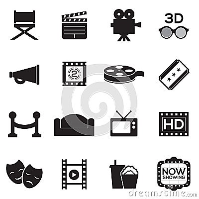 Cinema Icons Vector Illustration