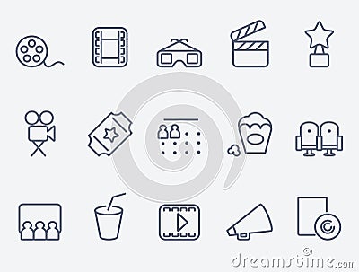 Cinema icons Vector Illustration