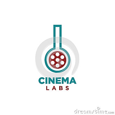 Cinema labs logo design simple vector Vector Illustration