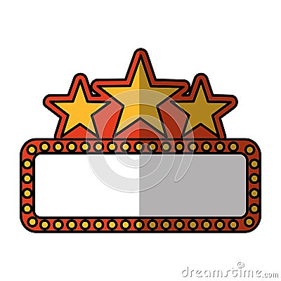 Cinema lights label icon Vector Illustration