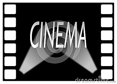 Cinema movie frame with shaft of light Stock Photo