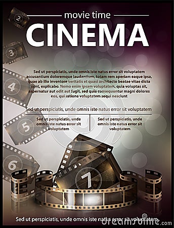 Cinema movie vector poster design Stock Photo