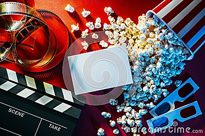 Cinema promo card Stock Photo