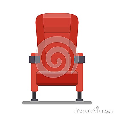 Cinema red comfortable seat Vector Illustration