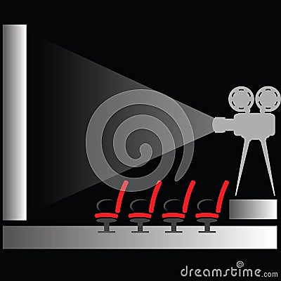 Cinema silhouette Vector Illustration