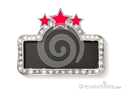 Cinema silver shape frame Cartoon Illustration