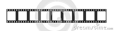 Cinema strip templates. Negative and strip, media filmstrip. Film roll vector, film 35mm, slide film frame Vector Illustration