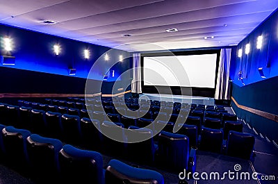 In the cinema theater Stock Photo