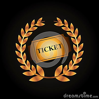 Cinema ticket icon Vector Illustration