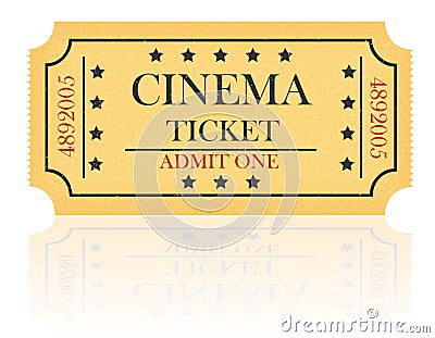 Cinema ticket vector illustration Vector Illustration
