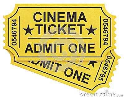 The cinema tickets Stock Photo