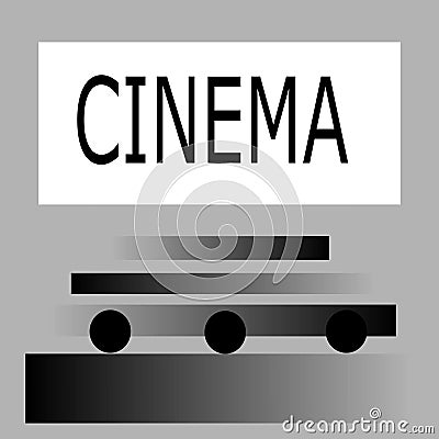 Cinema Watching films. Vector Illustration