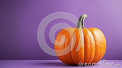 Cinematic Orange Colored Pumpkin Photography AI Generated Cartoon Illustration