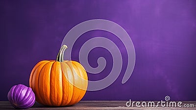 Cinematic Orange Colored Pumpkin Photography AI Generated Cartoon Illustration