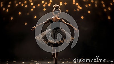 girl dreaming of becoming a ballerina Stock Photo