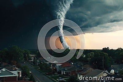 cinematic slow-motion capture of a tornado forming Stock Photo