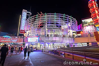 Cineplex Illuminated At Night, At Universal CitiWalk Editorial Stock Photo