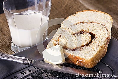 Cinnamon bread breakfast Stock Photo