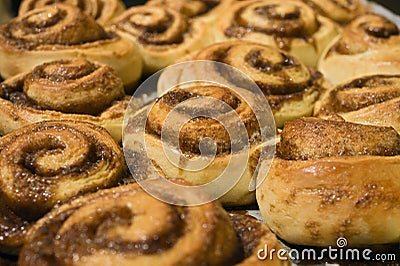 Cinnamon buns Stock Photo