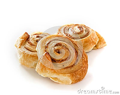 Cinnamon danish bun Stock Photo