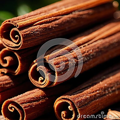 cinnamon, dried herbs seasoning for cooking ingredient Stock Photo