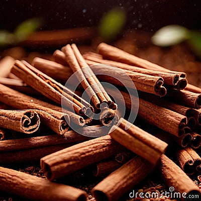 cinnamon, dried herbs seasoning for cooking ingredient Stock Photo