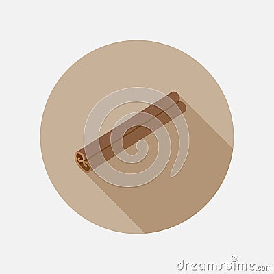 Cinnamon flat icon Vector Illustration