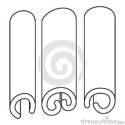 Cinnamon icon, outline style Vector Illustration