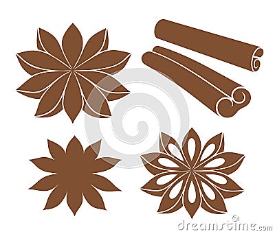 Cinnamon. Seasoning Vector Illustration