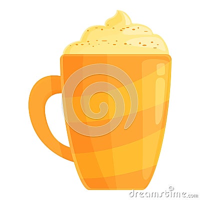 Cinnamon spice latte icon cartoon vector. Fall drink Vector Illustration