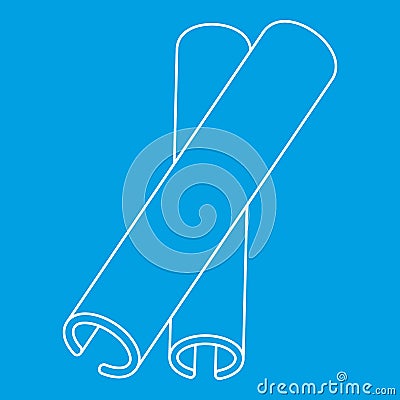 Cinnamon stick spice icon, outline style Vector Illustration