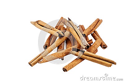 Cinnamon sticks isolated on white Stock Photo