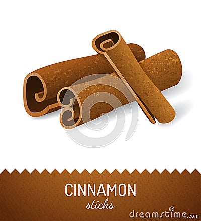 Cinnamon sticks Vector Illustration