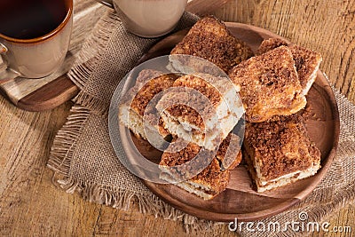 Cinnamon Swirl Coffee Cake Stock Photo