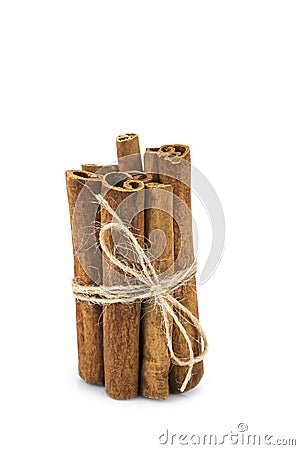 Cinnamon on a white background Stock Photo