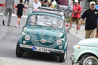 Cinquecento meeting in Vorchdorf Austria - Puch 500 and Fiat 500 Editorial Stock Photo