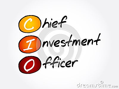 CIO - Chief Investment Officer, acronym Stock Photo