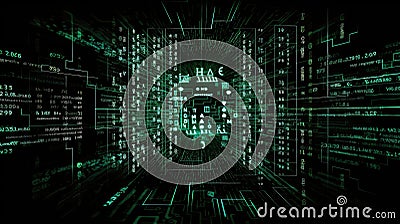 cipher data encryption Cartoon Illustration