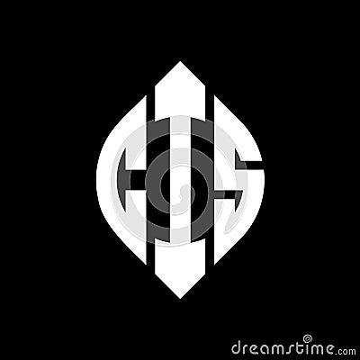CIR circle letter logo design with circle and ellipse shape. CIR ellipse letters with typographic style. The three initials form a Vector Illustration