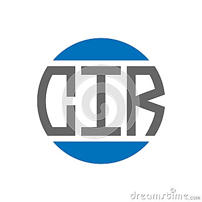 CIR letter logo design on white background. CIR creative initials circle logo concept. Vector Illustration