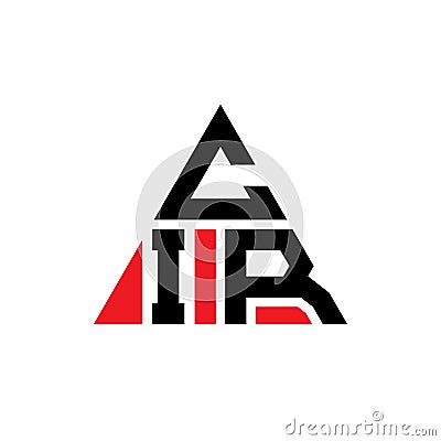 CIR triangle letter logo design with triangle shape. CIR triangle logo design monogram. CIR triangle vector logo template with red Vector Illustration