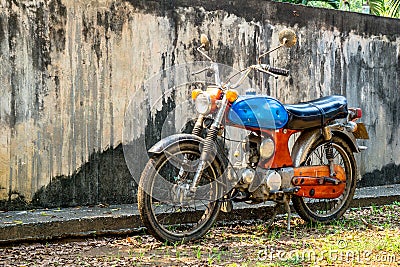 Circa mid 1960 colourful classic and vintage Honda motorcycle Editorial Stock Photo