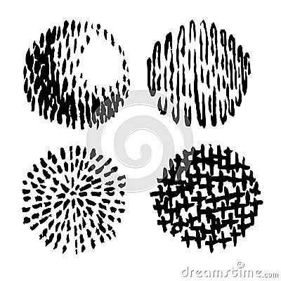 Circle abstract doodle hand drawn Vector Illustration