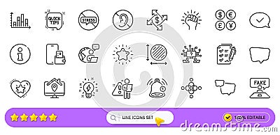 Circle area, Phone wallet and Teamwork question line icons for web app. Pictogram icon. Line icons. Vector Vector Illustration
