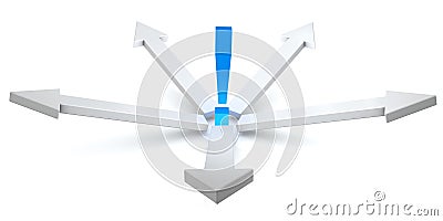 Circle of arrows in 3D Stock Photo