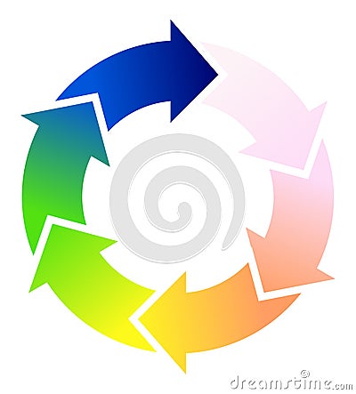 Circle of Arrows Vector Illustration