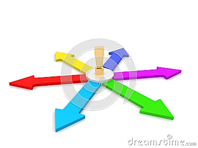 Circle of arrows in 3D Stock Photo