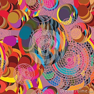 Circle ball running seamless pattern Vector Illustration