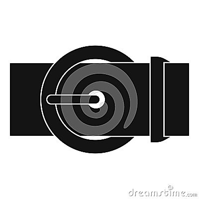 Circle belt buckle icon, simple style Vector Illustration